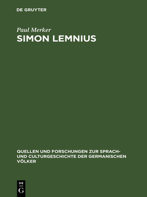 cover image of Simon Lemnius